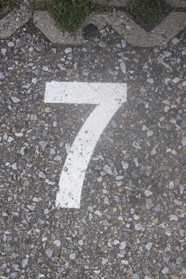 Símbolo do número sete ou sétimo imagem de stock