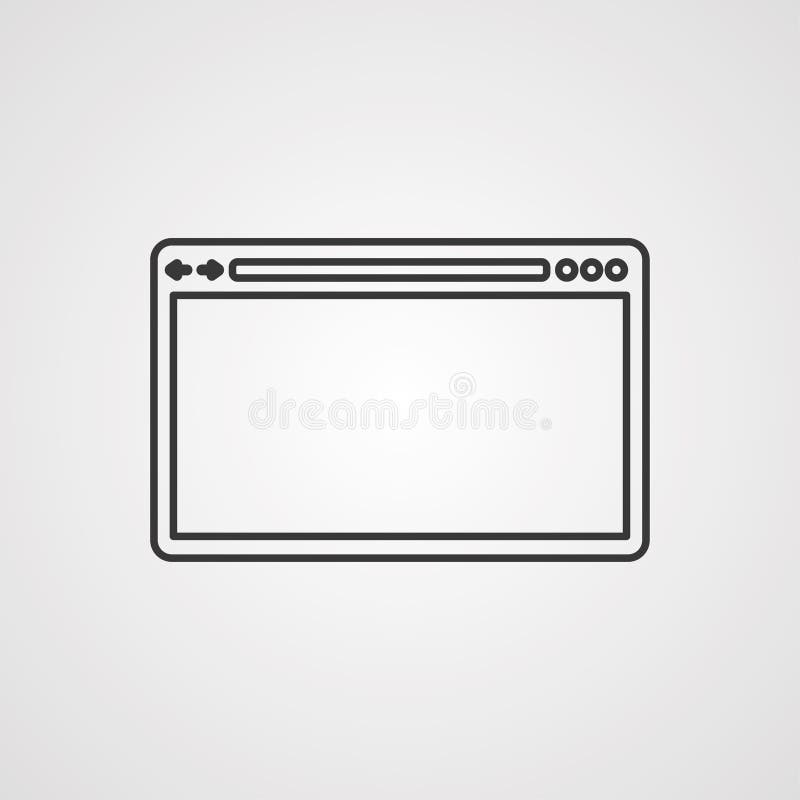 Símbolo do sinal do ícone do vetor do navegador ilustração royalty free Símbolo do sinal do ícone do vetor do navegador ilustração royalty free
