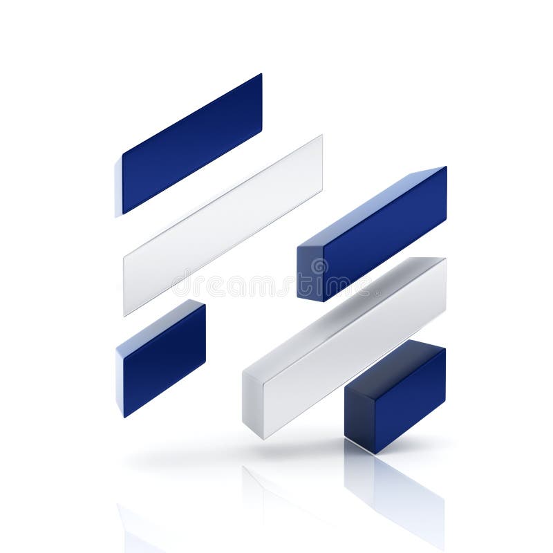 Símbolo financeiro conceptual abstrato azul ilustração royalty free