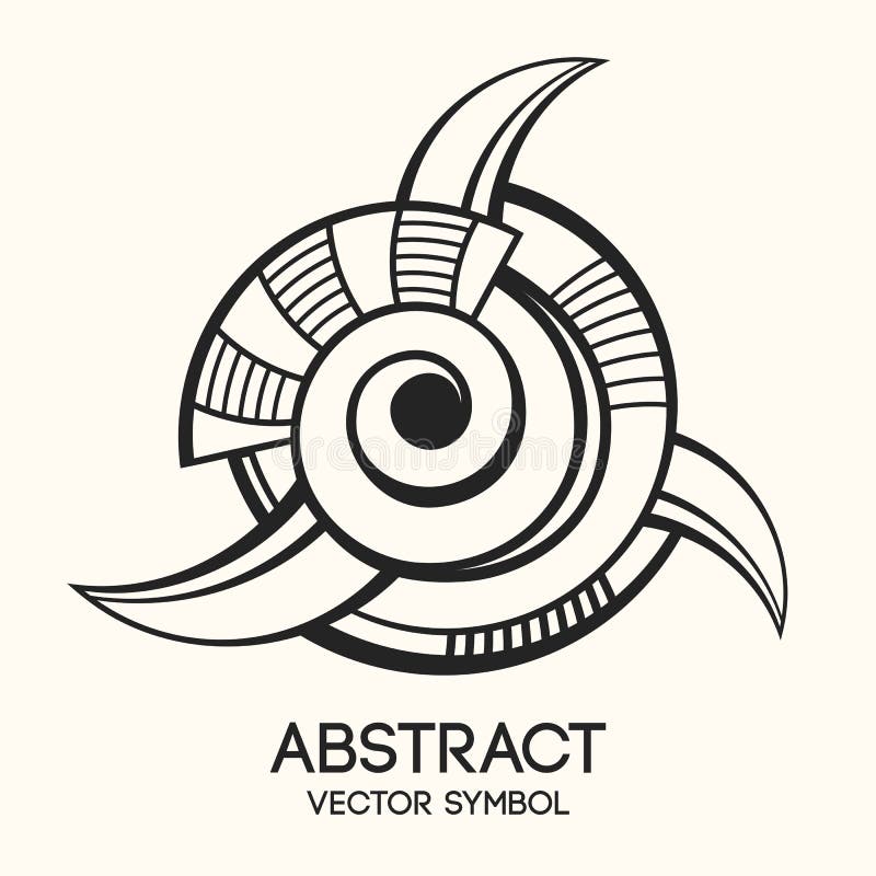 Símbolo geométrico abstrato Conceito da imaginação Ilustração do vetor ilustração stock Símbolo geométrico abstrato Conceito da imaginação Ilustração do vetor ilustração stock