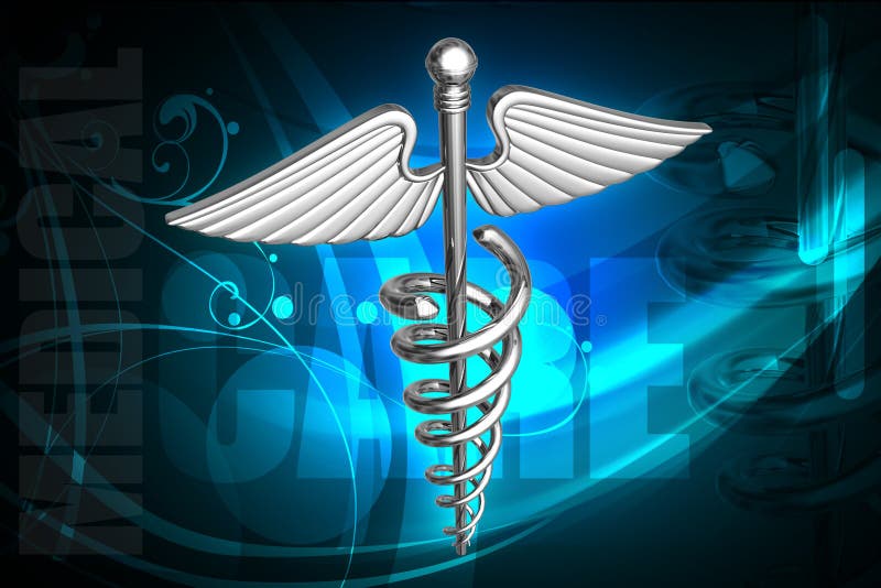 Digital illustration of medical symbol in colour background. Digital illustration of medical symbol in colour background