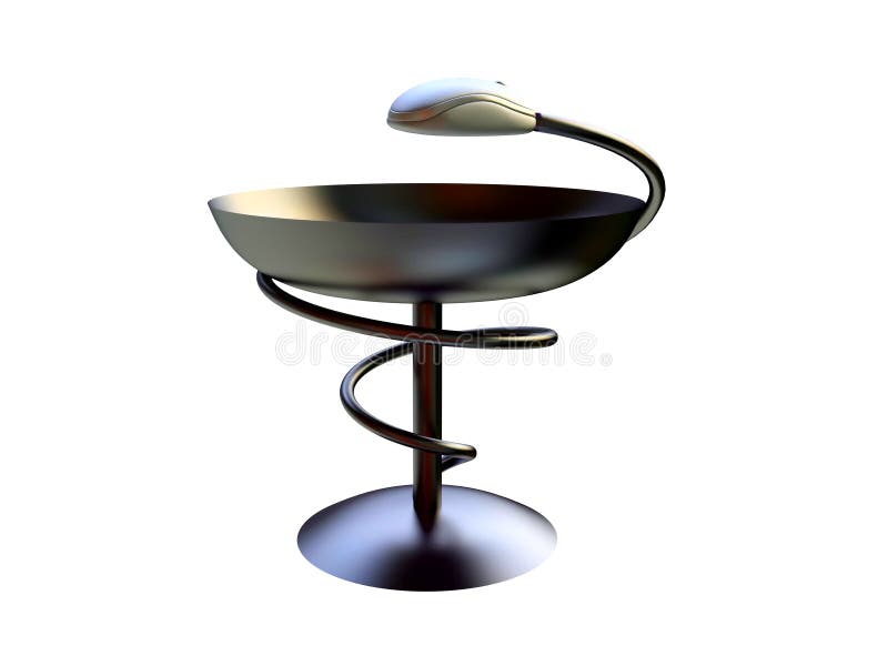 Símbolo Médico com Rato ilustração royalty free