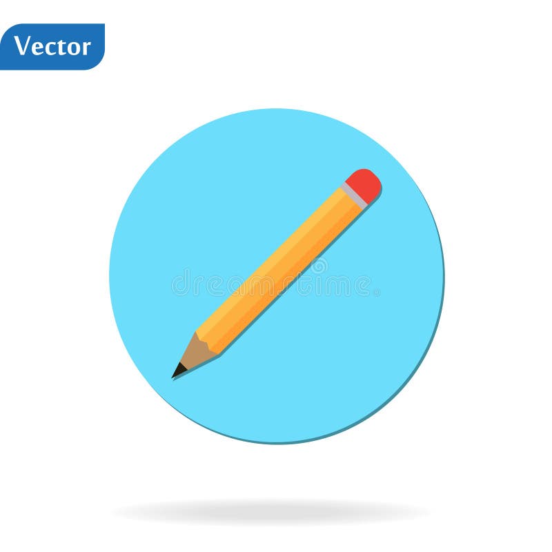 Símbolo plano de la muestra del logotipo del ejemplo del vector del icono del lápiz Para la interfaz de usuario móvil EPS 10 stock de ilustración Símbolo plano de la muestra del logotipo del ejemplo del vector del icono del lápiz Para la interfaz de usuario móvil EPS 10 stock de ilustración