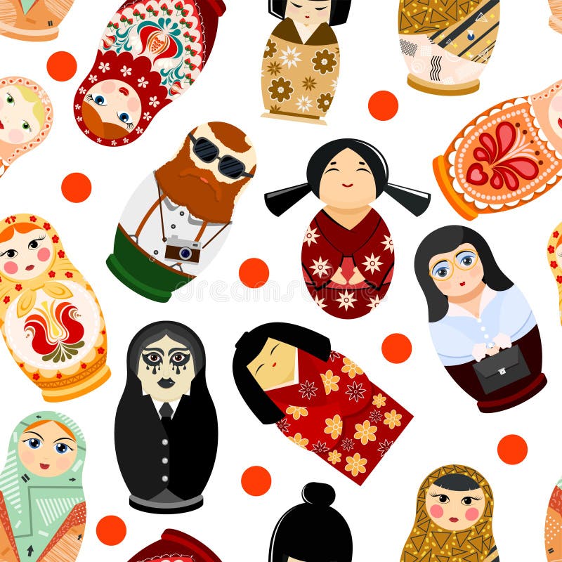 Símbolo tradicional do brinquedo do russo do matrioshka do vetor do matryoshka da boneca do matreshka nacional de Rússia de nacio ilustração royalty free Símbolo tradicional do brinquedo do russo do matrioshka do vetor do matryoshka da boneca do matreshka nacional de Rússia de nacio ilustração royalty free