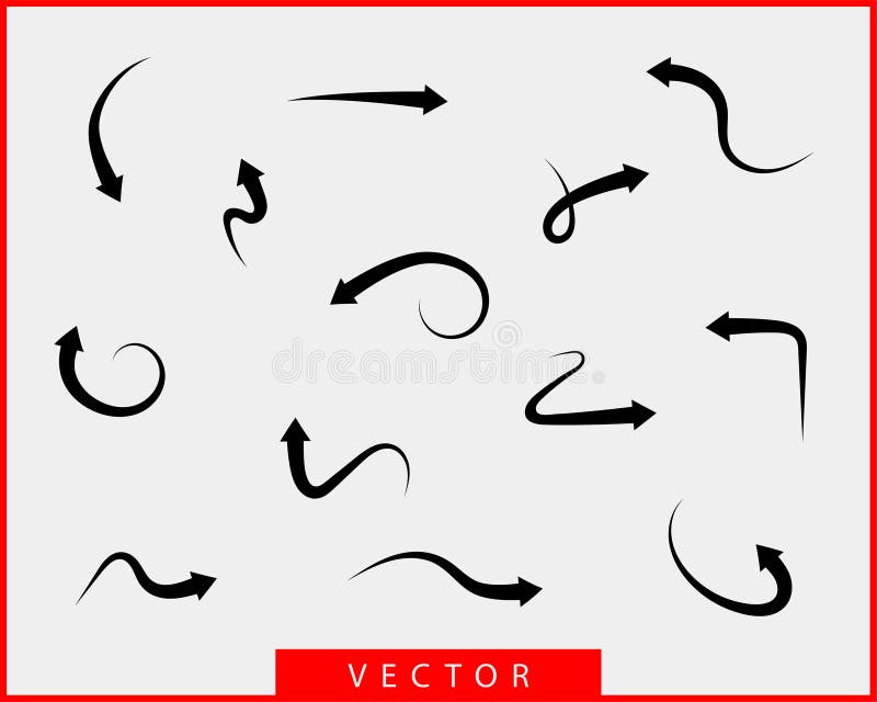 Símbolos blancos y negros del fondo del vector de las flechas de la colección libre illustration Símbolos blancos y negros del fondo del vector de las flechas de la colección libre illustration