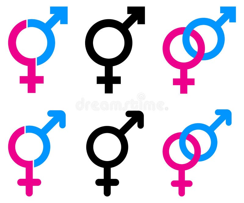 Símbolos masculinos e fêmeas