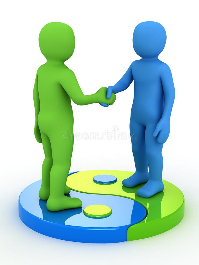 sócio dos povos 3d ilustração stock sócio dos povos 3d ilustração stock