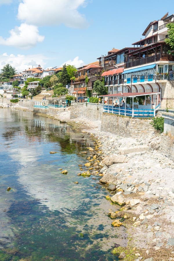 Södra invallning i den gamla staden av Nessebar, Bulgarien fotografering för bildbyråer Södra invallning i den gamla staden av Nessebar, Bulgarien fotografering för bildbyråer