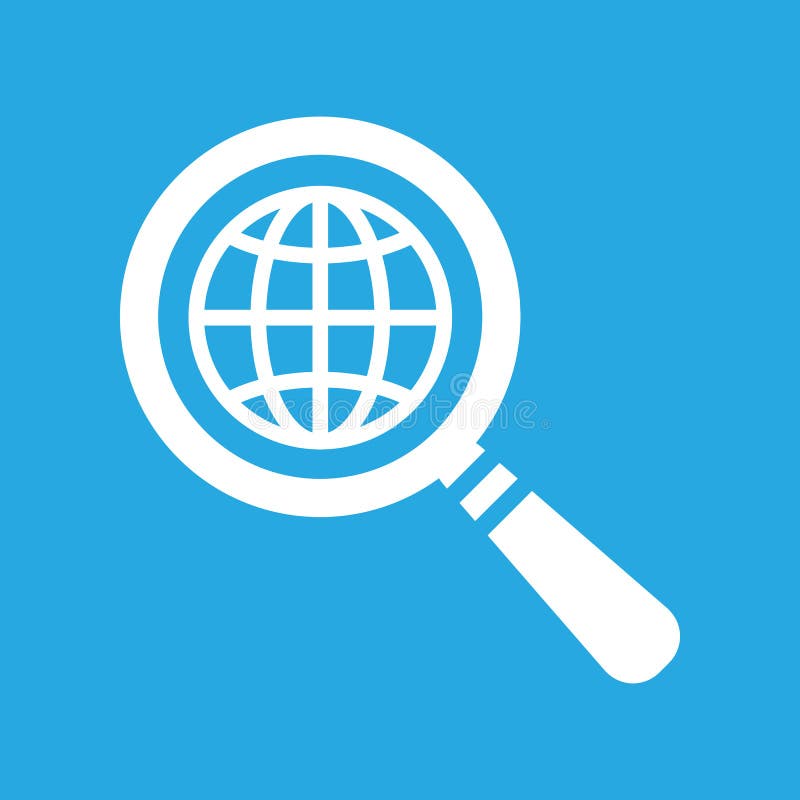 Sökandesymbol av den plana jordklotplaneten vektor illustrationer Sökandesymbol av den plana jordklotplaneten vektor illustrationer