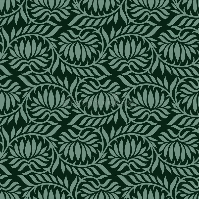 Sömlös abstrakt mönsterdesign för lotus florala mönster royaltyfri illustrationer