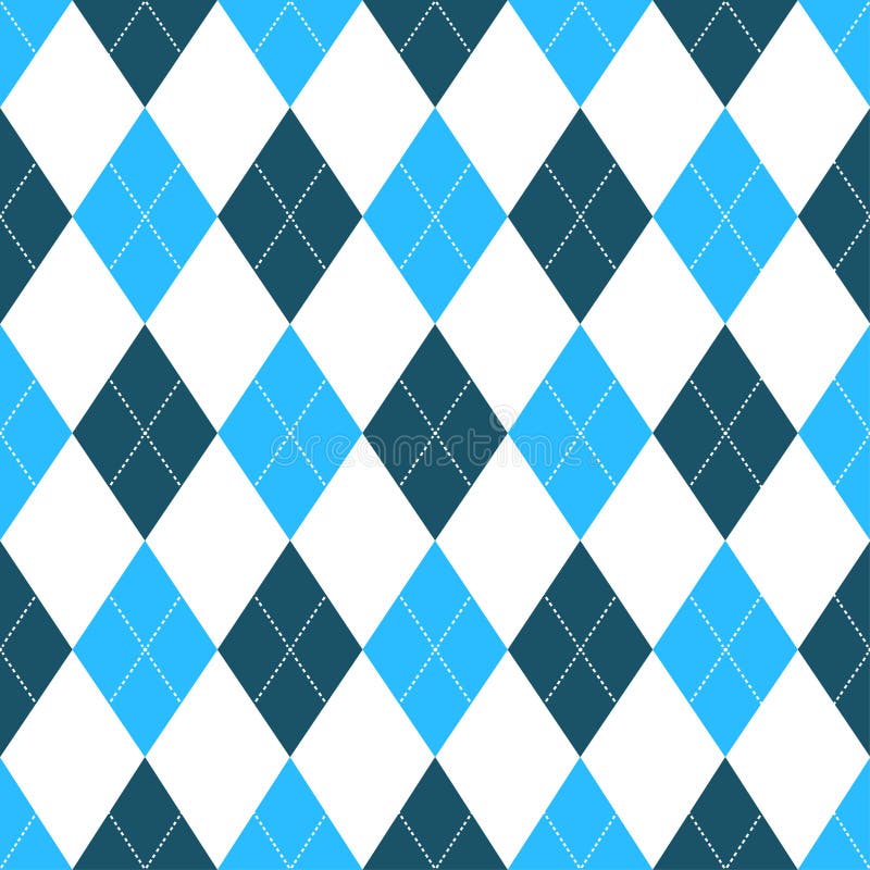 Sömlös argylemodell i skuggor av blått med den vita häftklammeren också vektor för coreldrawillustration vektor illustrationer Sömlös argylemodell i skuggor av blått med den vita häftklammeren också vektor för coreldrawillustration vektor illustrationer