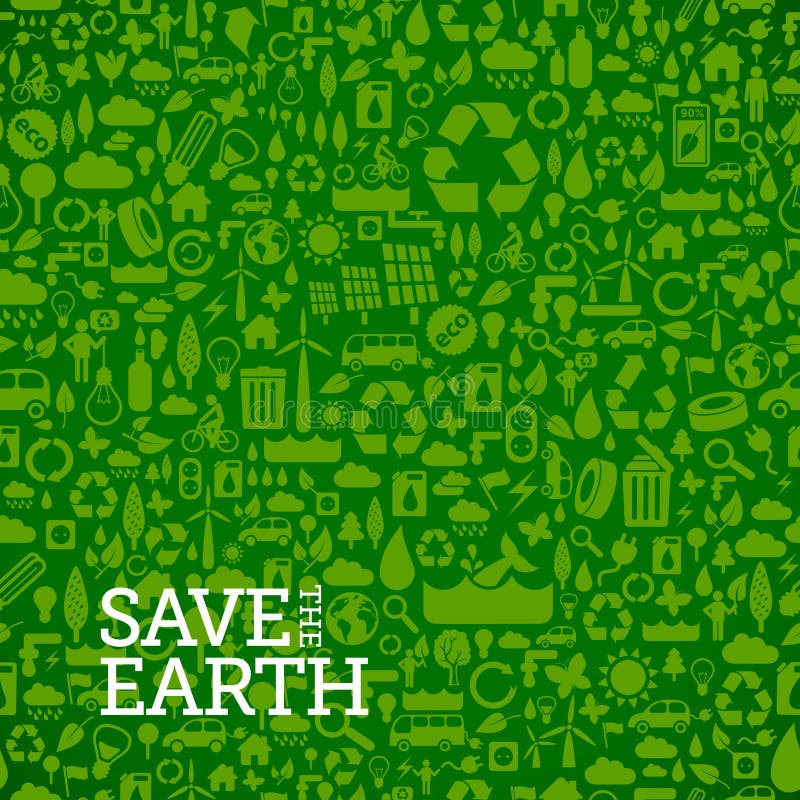Sömlös bakgrund för grön eco som göras av små ekologisymboler royaltyfri illustrationer Sömlös bakgrund för grön eco som göras av små ekologisymboler royaltyfri illustrationer