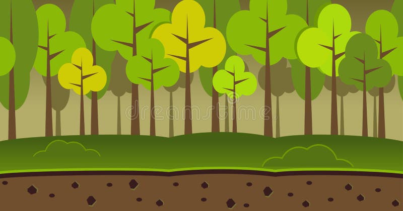 Sömlös bakgrund för skoglandskap Mörk skogbakgrund royaltyfri illustrationer Sömlös bakgrund för skoglandskap Mörk skogbakgrund royaltyfri illustrationer