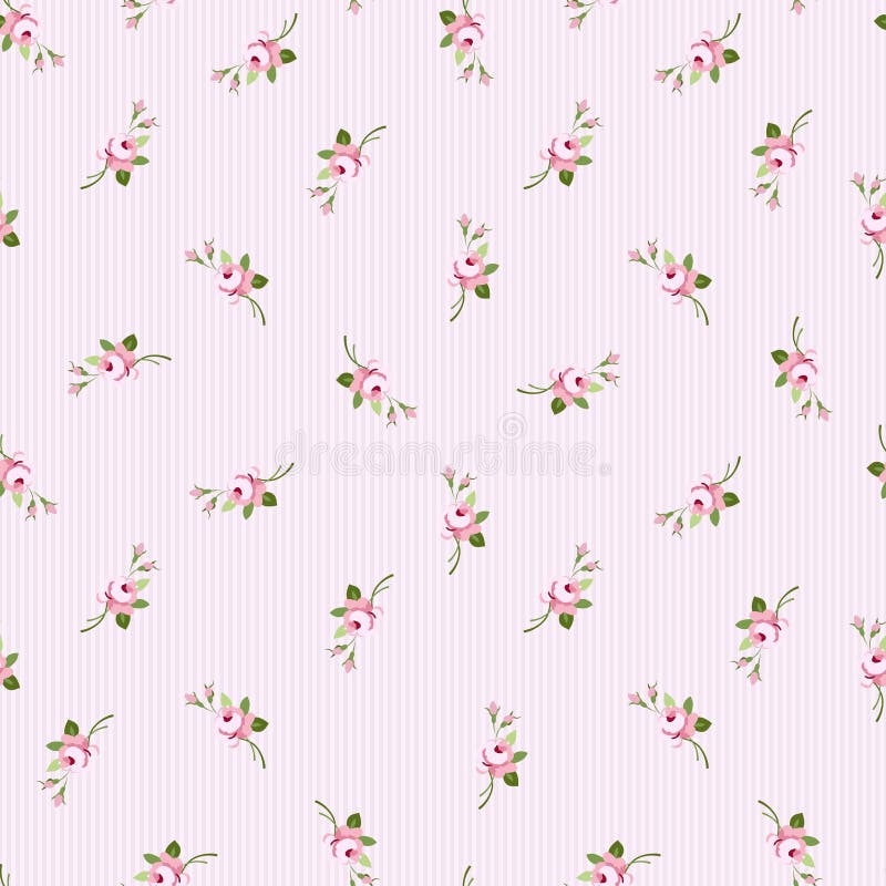Sömlös blom- modell med små blommarosa färgrosor royaltyfri illustrationer Sömlös blom- modell med små blommarosa färgrosor royaltyfri illustrationer