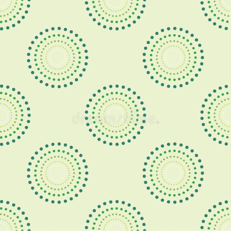 Sömlös cirkel Dots Green Background Abstract Pattern 1 royaltyfri illustrationer Sömlös cirkel Dots Green Background Abstract Pattern 1 royaltyfri illustrationer