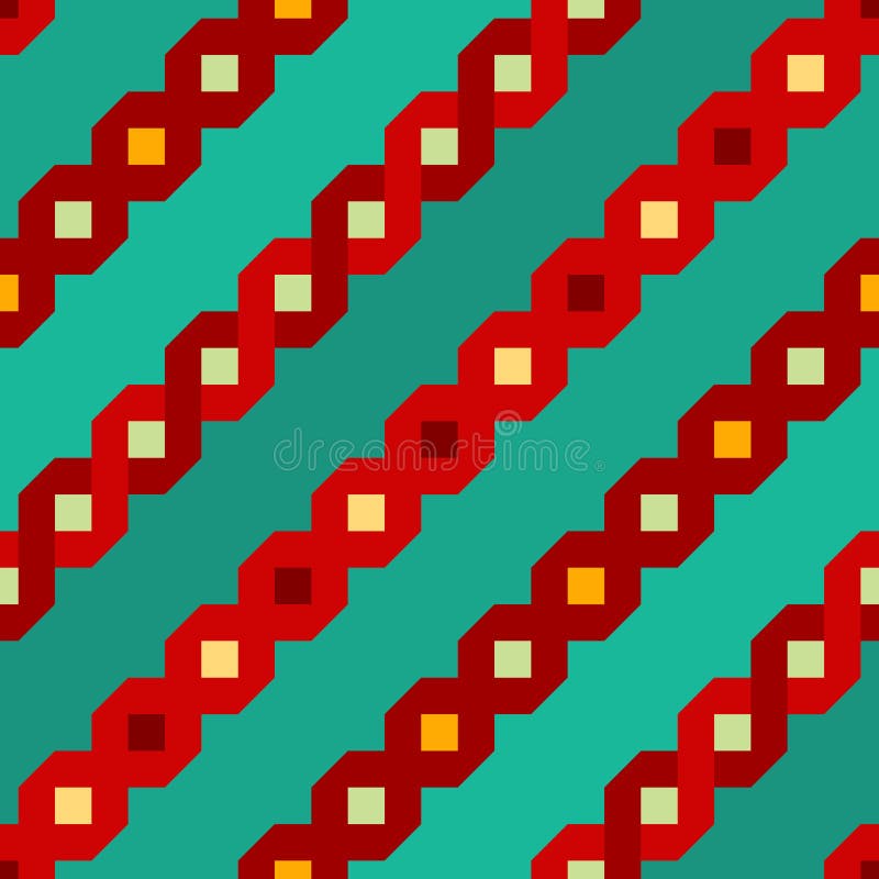 Sömlös geometrisk färgrik diagonal gjord randig modell stock illustrationer