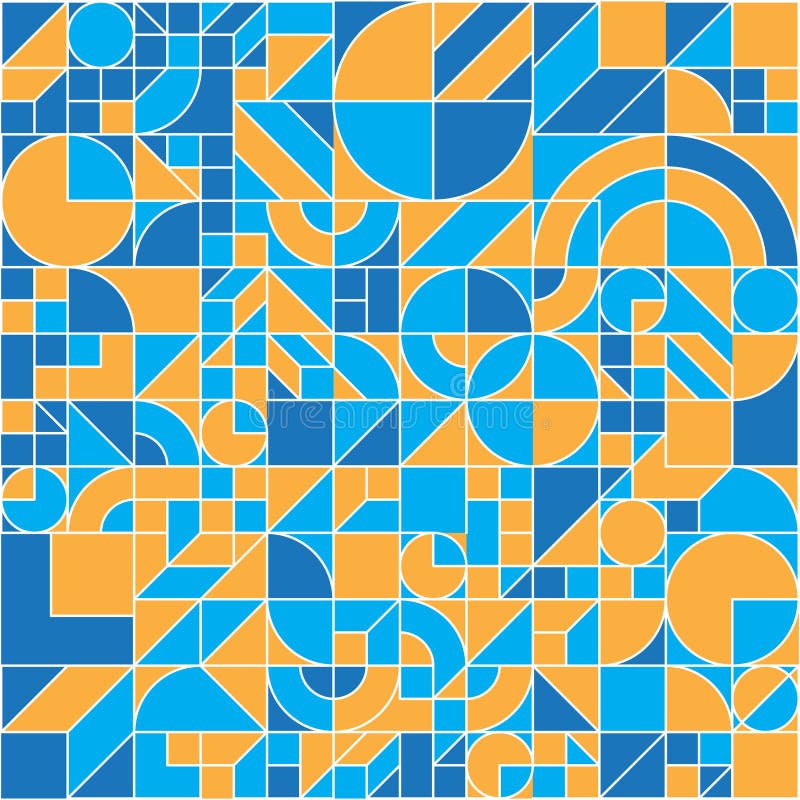 Sömlös geometrisk färgrik plan modell vektor illustrationer