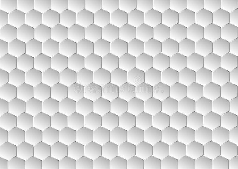 Sömlös, grå, grå hexagons texturbakgrund vektor illustrationer