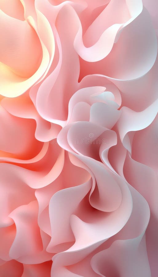 Sömlös, mjuk, suddig, delikat 3D-vågtexturmönster Bakgrund Abstract Monochromatisk design royaltyfri illustrationer