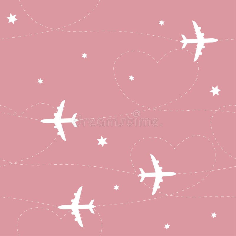 Sömlös modell för flygplanbana stock illustrationer Sömlös modell för flygplanbana stock illustrationer