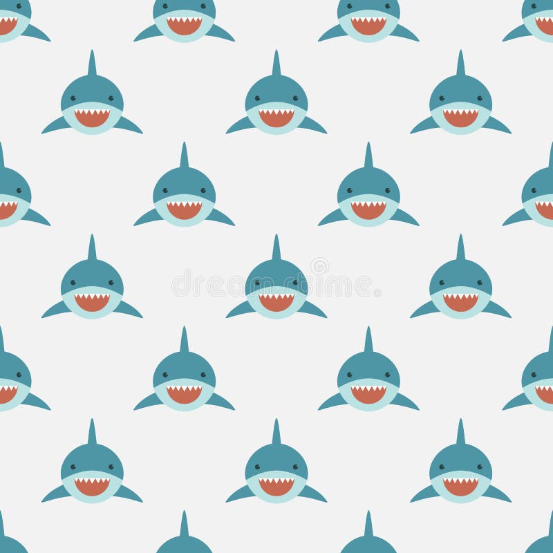 Sömlös modell för haj stock illustrationer Sömlös modell för haj stock illustrationer