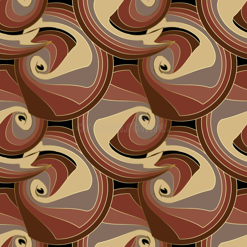 Sömlös modell för randig spiral vektor för cirklar abstrakt Colorfu vektor illustrationer Sömlös modell för randig spiral vektor för cirklar abstrakt Colorfu vektor illustrationer