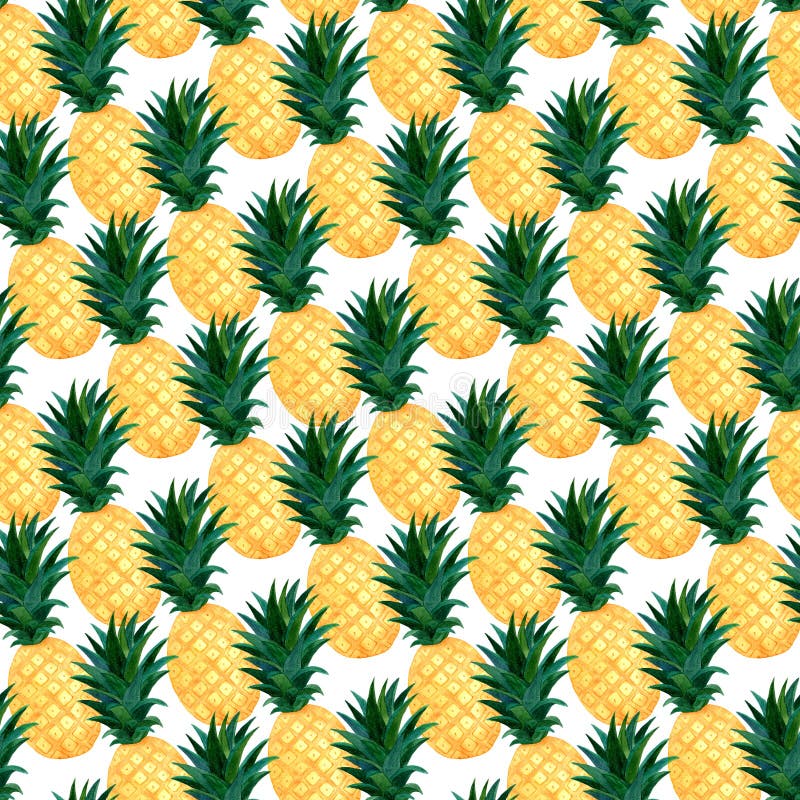 Sömlös modell för vattenfärgananors Design för modesommartapet royaltyfri illustrationer Sömlös modell för vattenfärgananors Design för modesommartapet royaltyfri illustrationer
