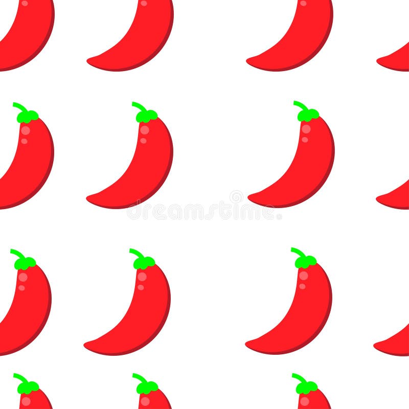 Sömlös modell för vektor med chilipeppar illustration för vektor för bakgrund för chilipeppar stock illustrationer Sömlös modell för vektor med chilipeppar illustration för vektor för bakgrund för chilipeppar stock illustrationer