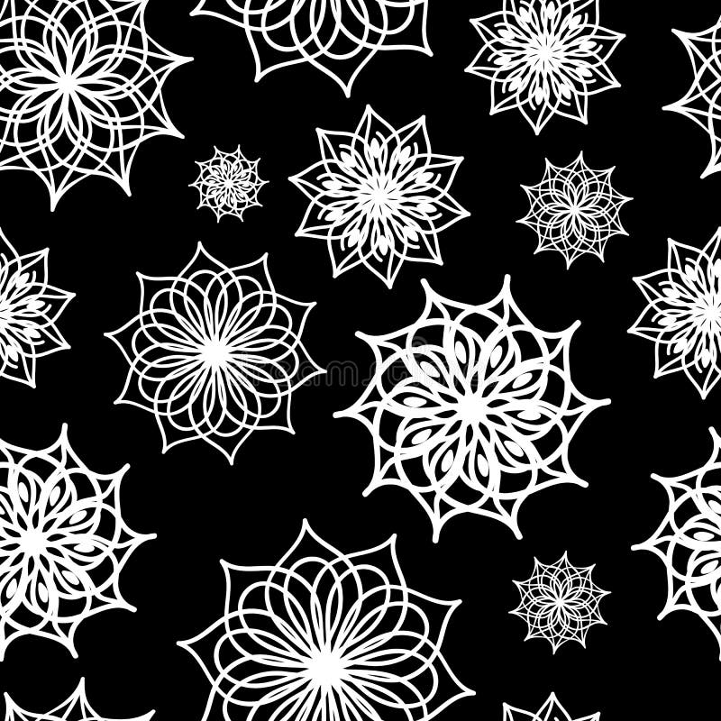 Sömlös modell med blom- dekorativt stock illustrationer Sömlös modell med blom- dekorativt stock illustrationer