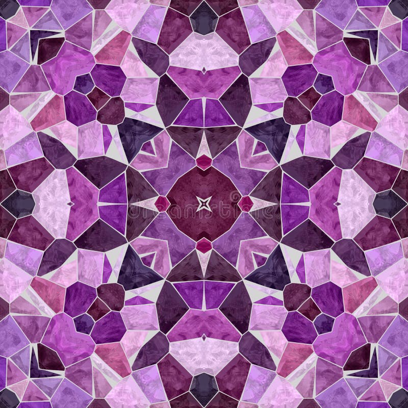 Sömlös modellbakgrund för mosaisk kalejdoskop - som är purpurfärgad som är violett, fuchsia, rosa färger, orkidé och rödbrun färg