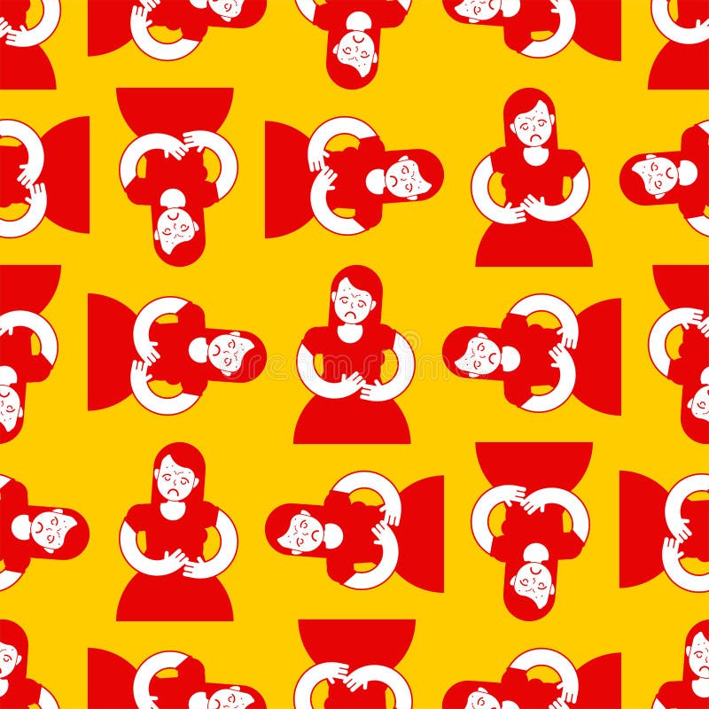 Sömlös PMS-modell Menstruations- smärta flickabakgrund Kvinnasuff vektor illustrationer Sömlös PMS-modell Menstruations- smärta flickabakgrund Kvinnasuff vektor illustrationer