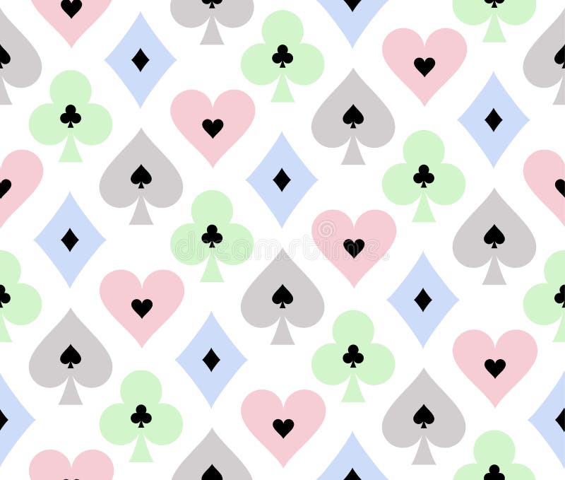 Sömlös pokerbakgrund med genomskinlig effekt vektor illustrationer Sömlös pokerbakgrund med genomskinlig effekt vektor illustrationer