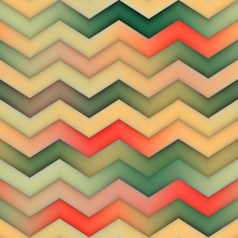 Sömlös sicksack röda gröna Tan Gradient Chevron Pattern för raster vektor illustrationer Sömlös sicksack röda gröna Tan Gradient Chevron Pattern för raster vektor illustrationer