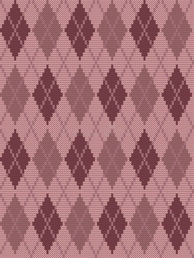 Sömlös stucken modell med romber Argyle tryck stock illustrationer Sömlös stucken modell med romber Argyle tryck stock illustrationer