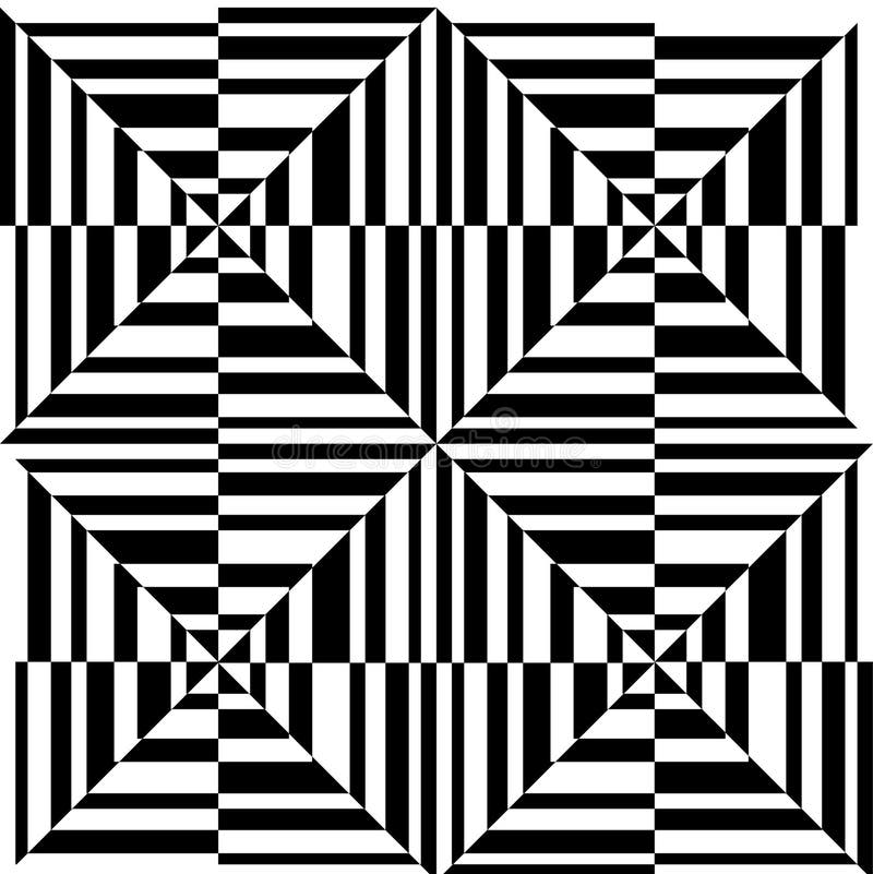 SÖMLÖS VEKTORMODELL FÖR OPTISK KONST MONOKROM TEXTUR FÖR ILLUSION STIPED FODRAR GEOMETRISK BAKGRUND stock illustrationer SÖMLÖS VEKTORMODELL FÖR OPTISK KONST MONOKROM TEXTUR FÖR ILLUSION STIPED FODRAR GEOMETRISK BAKGRUND stock illustrationer