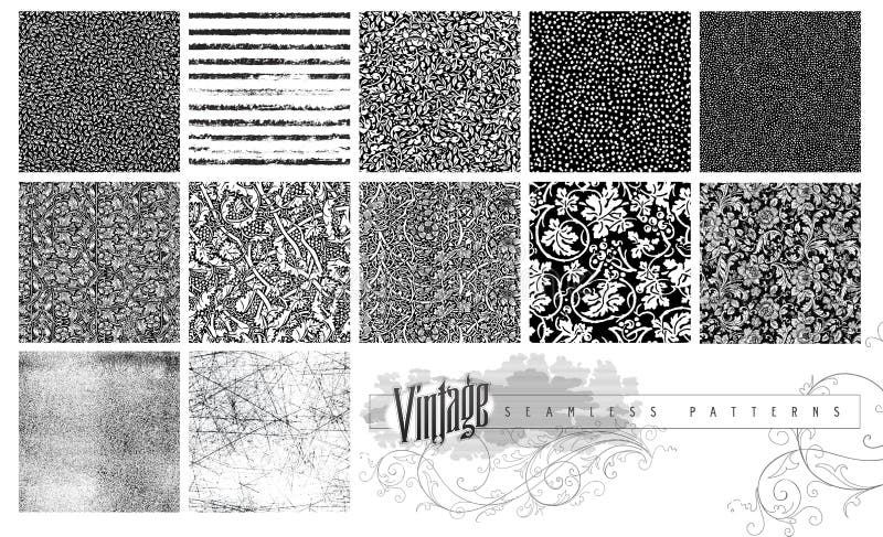 Sömlösa texturer och modeller vektor illustrationer Sömlösa texturer och modeller vektor illustrationer