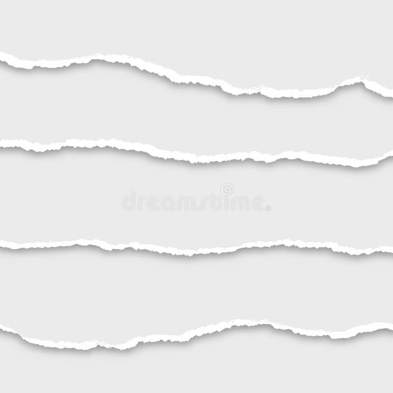 Sönderriven pappersuppsättning, illustration stock illustrationer Sönderriven pappersuppsättning, illustration stock illustrationer