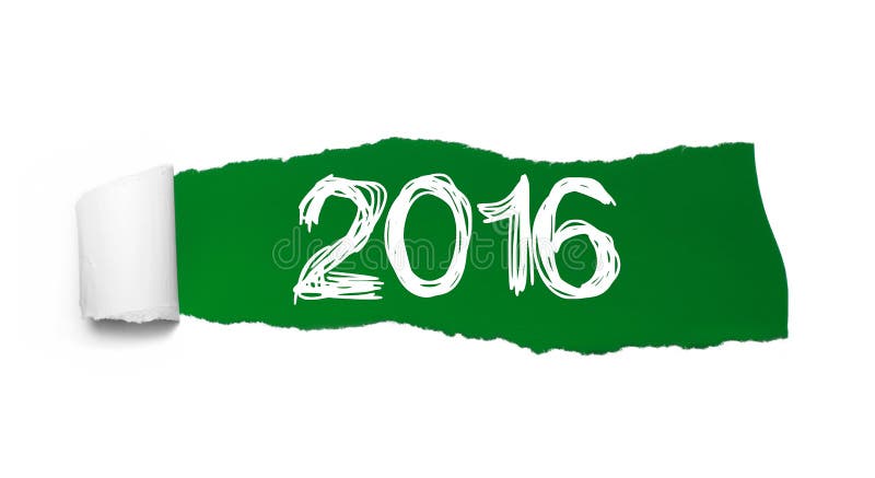 Sönderrivet dokument med olika förslag med text 2016 vektor illustrationer Sönderrivet dokument med olika förslag med text 2016 vektor illustrationer