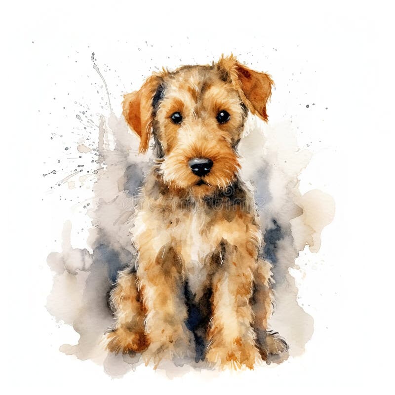 Söt Aredale skräckmarionett isolerat på vit bakgrund. digital illustration av vattenfärg stock illustrationer