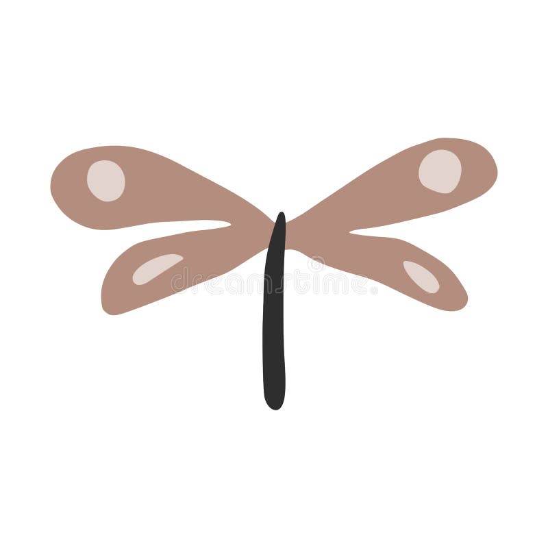 Söt drakfluga i doodlformat. Drakflygning isolerad. söt drakflygikon. vektorillustration