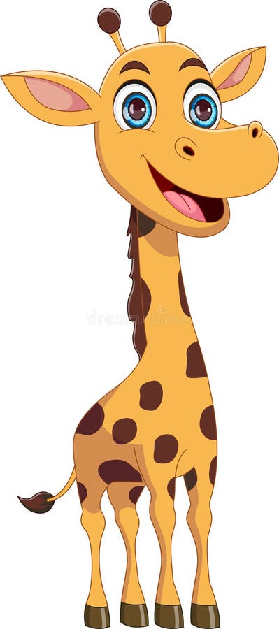 Söt giraffekartong stock illustrationer