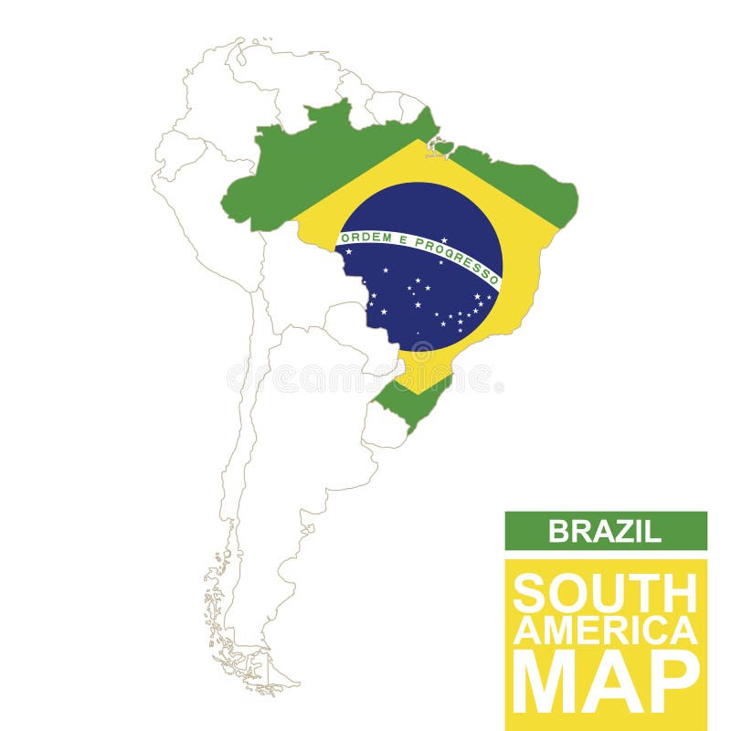 Südamerika Höhenlinienkarte mit hervorgehobenem Brasilien vektor abbildung Südamerika Höhenlinienkarte mit hervorgehobenem Brasilien vektor abbildung
