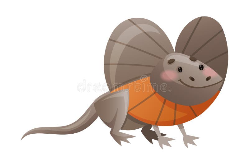 Cute Frilled Lizard as Australian Animal and Endemic Fauna Vector Illustration. Exotic Mammal and Zoology of Australia. Cute Frilled Lizard as Australian Animal and Endemic Fauna Vector Illustration. Exotic Mammal and Zoology of Australia