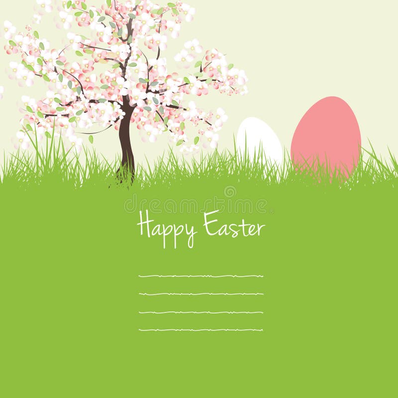 Süße Ostern-Karte lizenzfreie abbildung Süße Ostern-Karte lizenzfreie abbildung