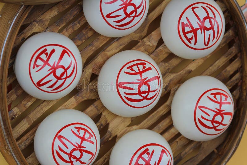 Süße weiße Brötchen, Cheung Chau Bun Festival stockfotografie Süße weiße Brötchen, Cheung Chau Bun Festival stockfotografie