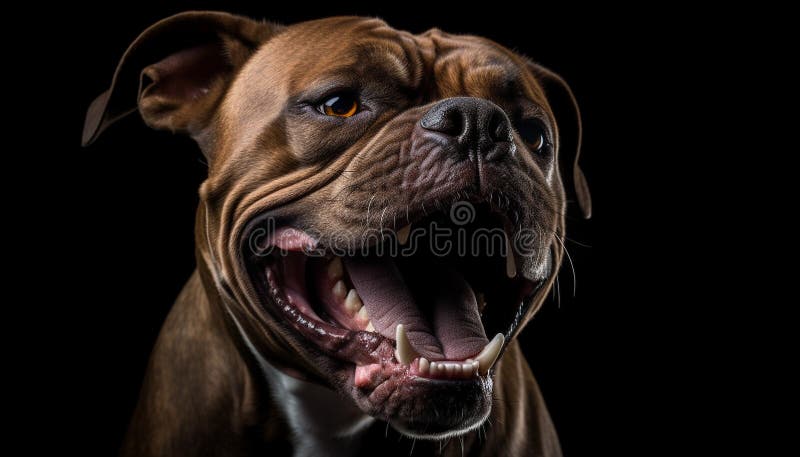 Süßer Bulldogin sitzend Blick auf Kameraszunge Lächeln generiert durch ai lizenzfreies stockfoto