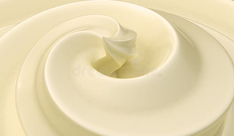 Süßer Vanillecremehintergrund 3D übertrug Abbildung vektor abbildung