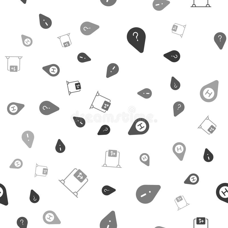Să stabilească un punct de rută necunoscut cu plăcuța de aterizare pentru elicoptere cu marca de exclamare și cu indicativul de tr royalty free illustration