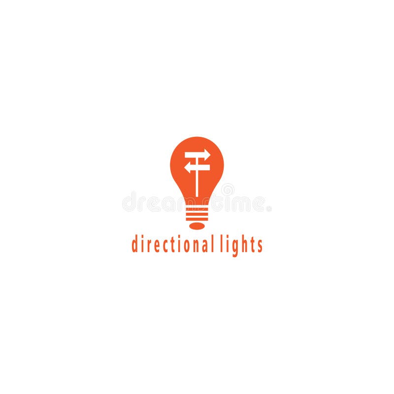 Săgeata de direcție a siglei, ilustrație cu vectorul abstract al lămpii royalty free illustration