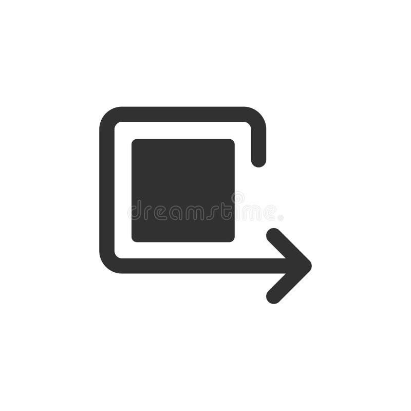 Săgeți în jurul pictogramei vectoriale a conturului vectorial al semnului vectorial al semnului linear, izolate pe alb. ilustrație royalty free illustration